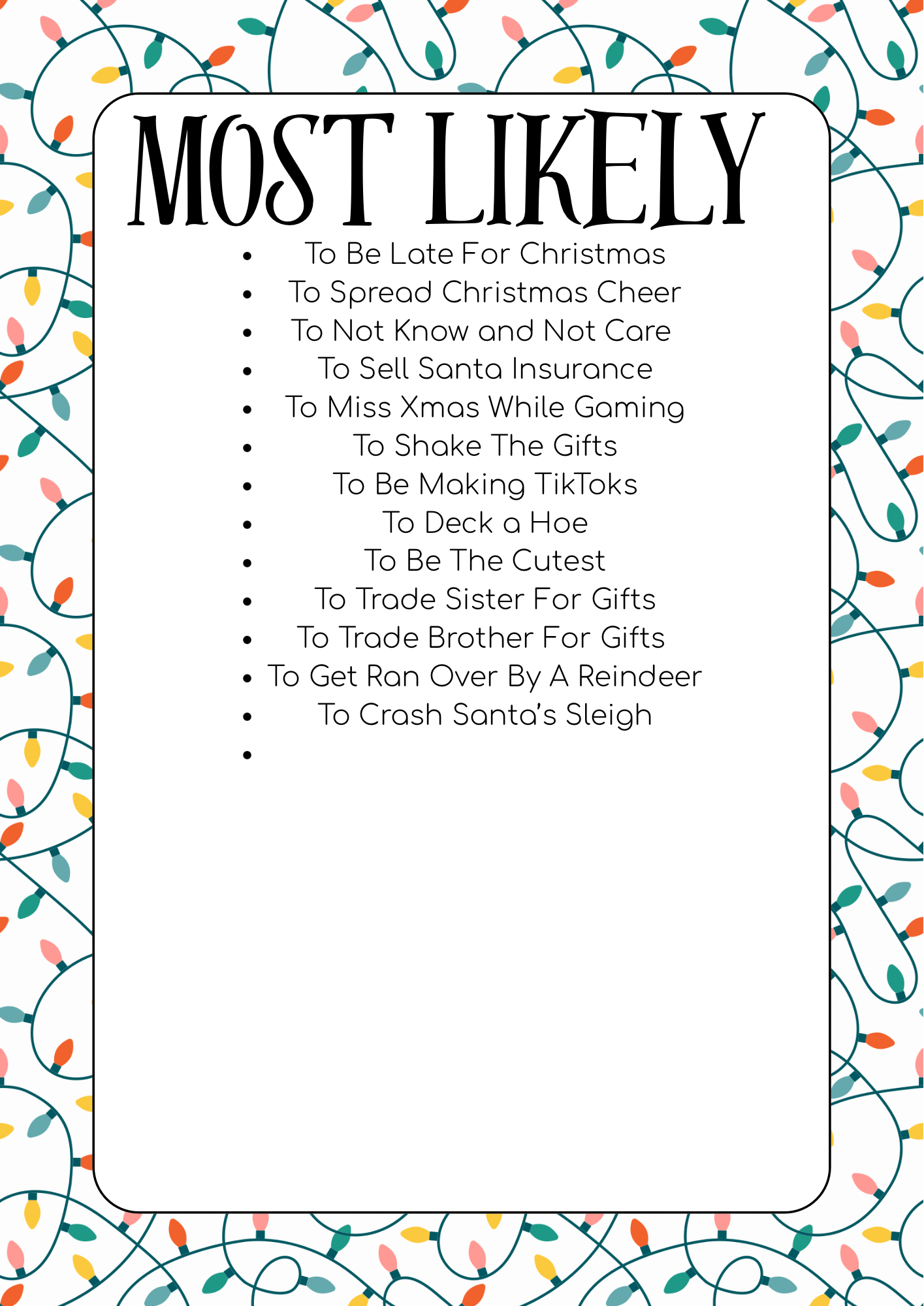Most Likely Christmas Shirts