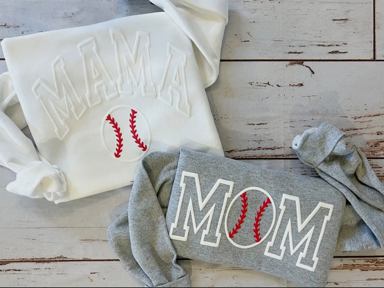 3D Puff Baseball Mama Sweatshirt