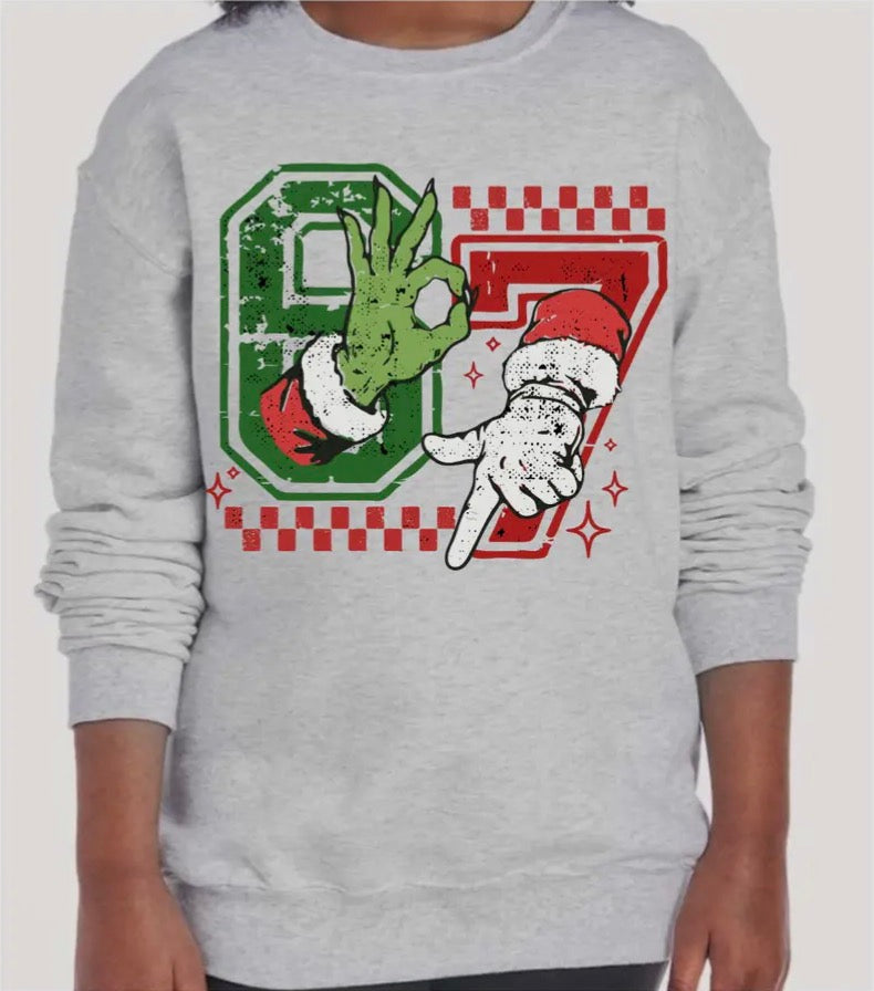 67 Santa Youth Crewneck
