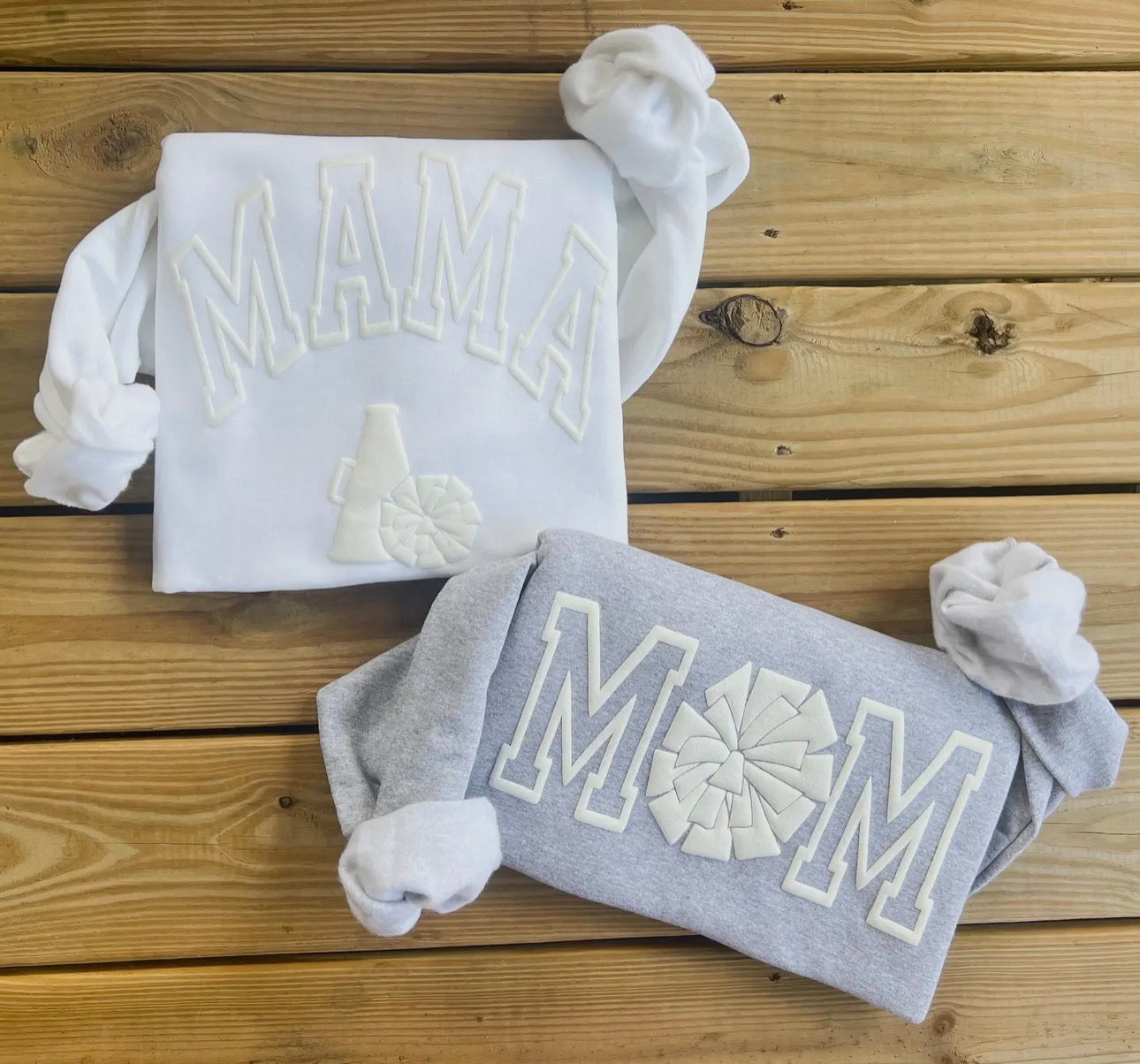 3D Puff Cheer Mom/Mama Sweatshirt