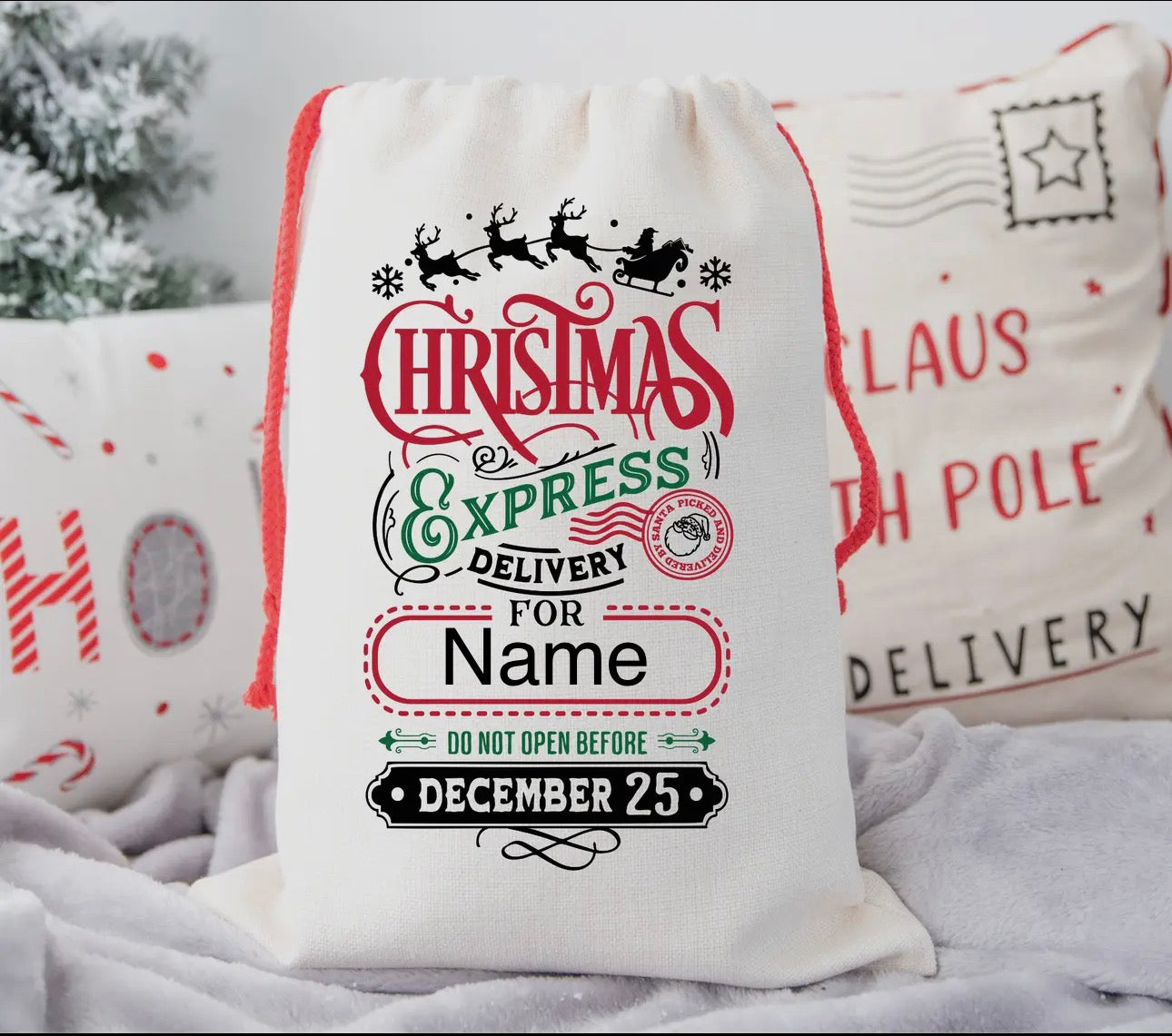 Oversized Santa Sack - Christmas Express