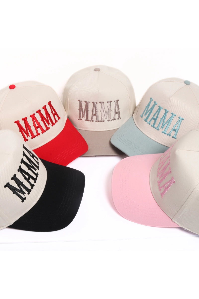 Mama Embroidery 5 Panel Two Tone Cap