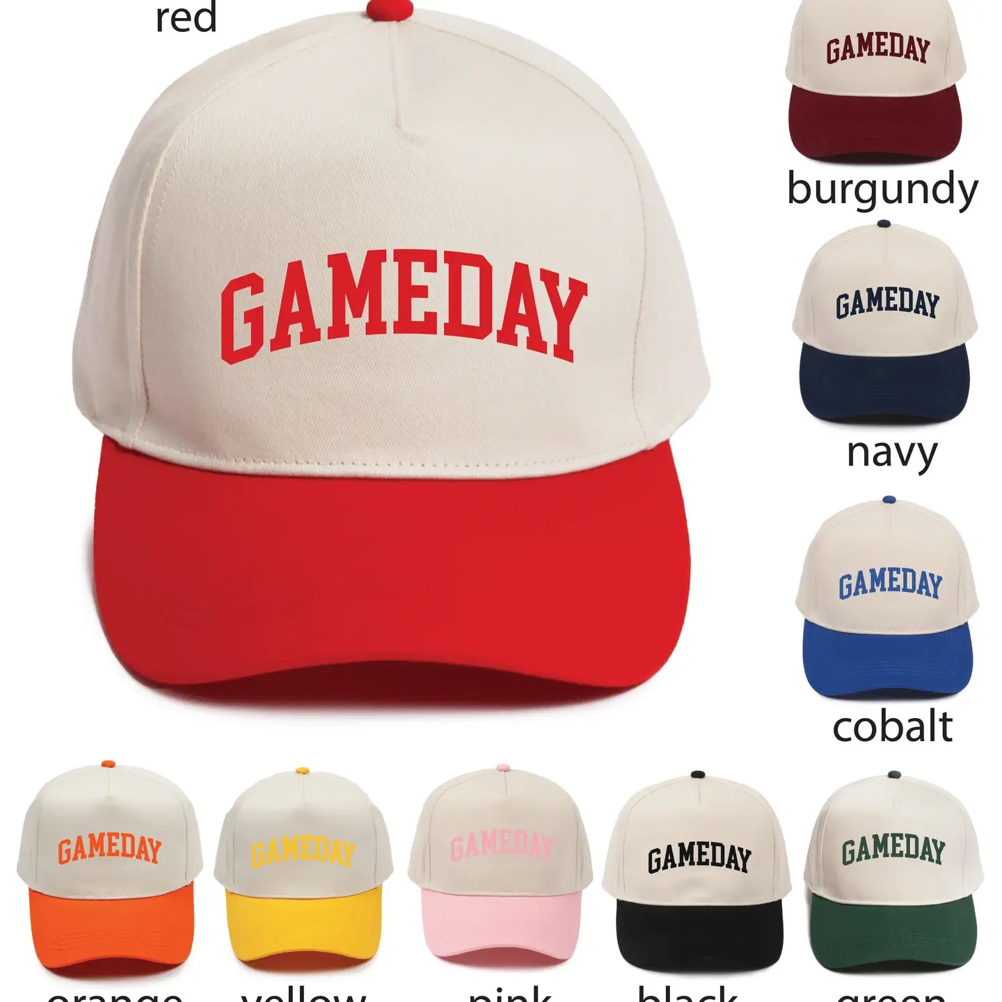 Gameday Embroidery 5 Panel Two Tone Trucker Hat